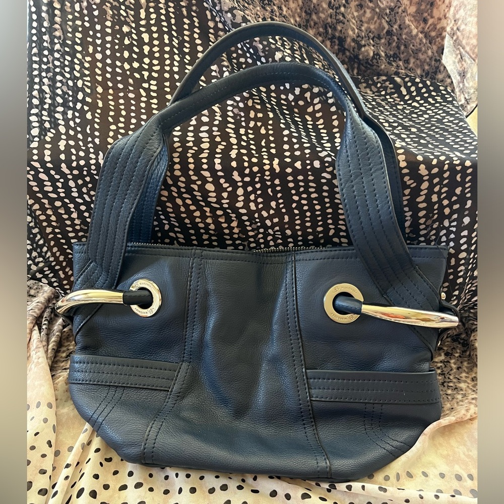 Beautiful Blue B. Makowsky Leather Handbag